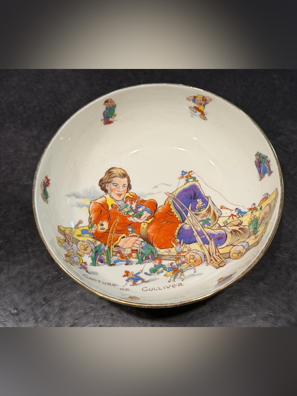 Vintage Bowl England Nursery Rhyme Hammersley Bone China Gulliver Il